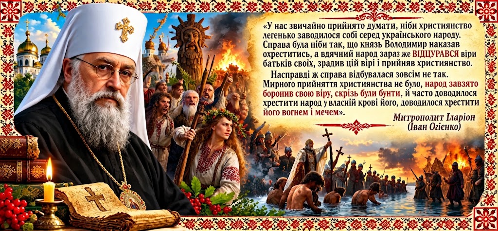 Хрестили народ у власній крові його…Митрополит Іларіон